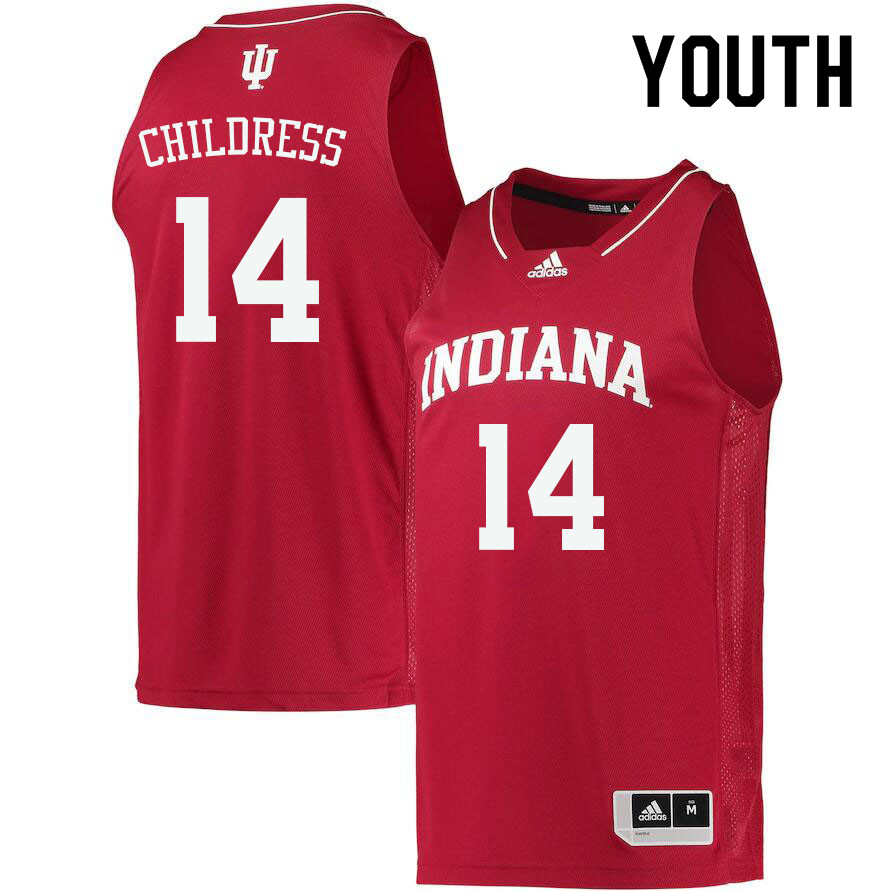 Youth #14 Nathan Childress Indiana Hoosiers College Basketball Jerseys Sale-Crimson - Click Image to Close